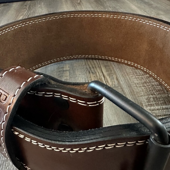 Potenza Weight Lifting Belt Brown Leather For Gym Lifting Small Waist 24-32” - Picture 13 of 15